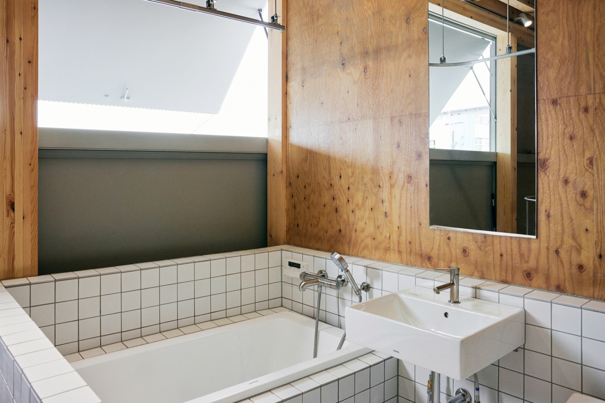 Tiled bathroom in the residence zone