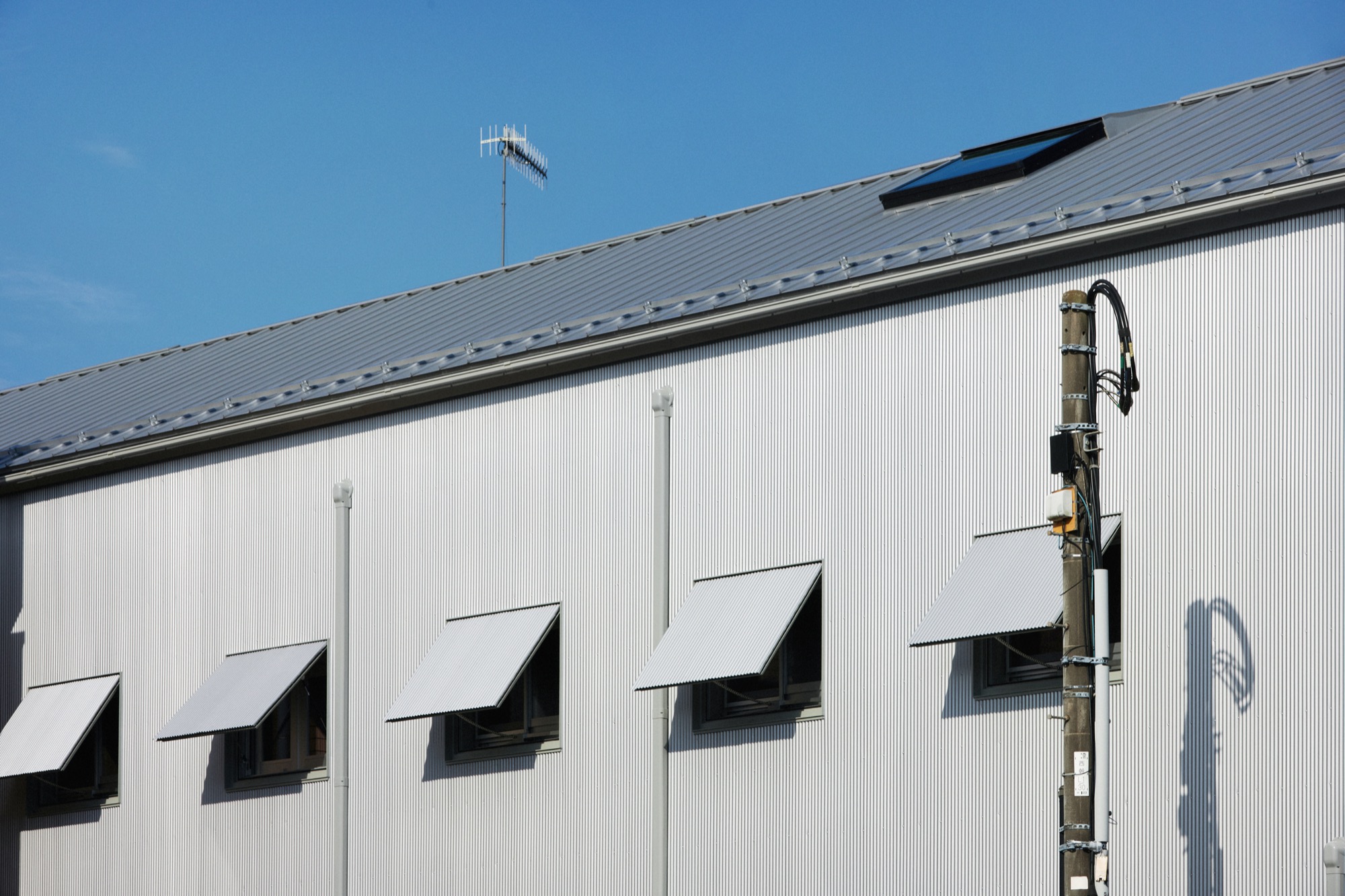 Roof and awning windows seen from above