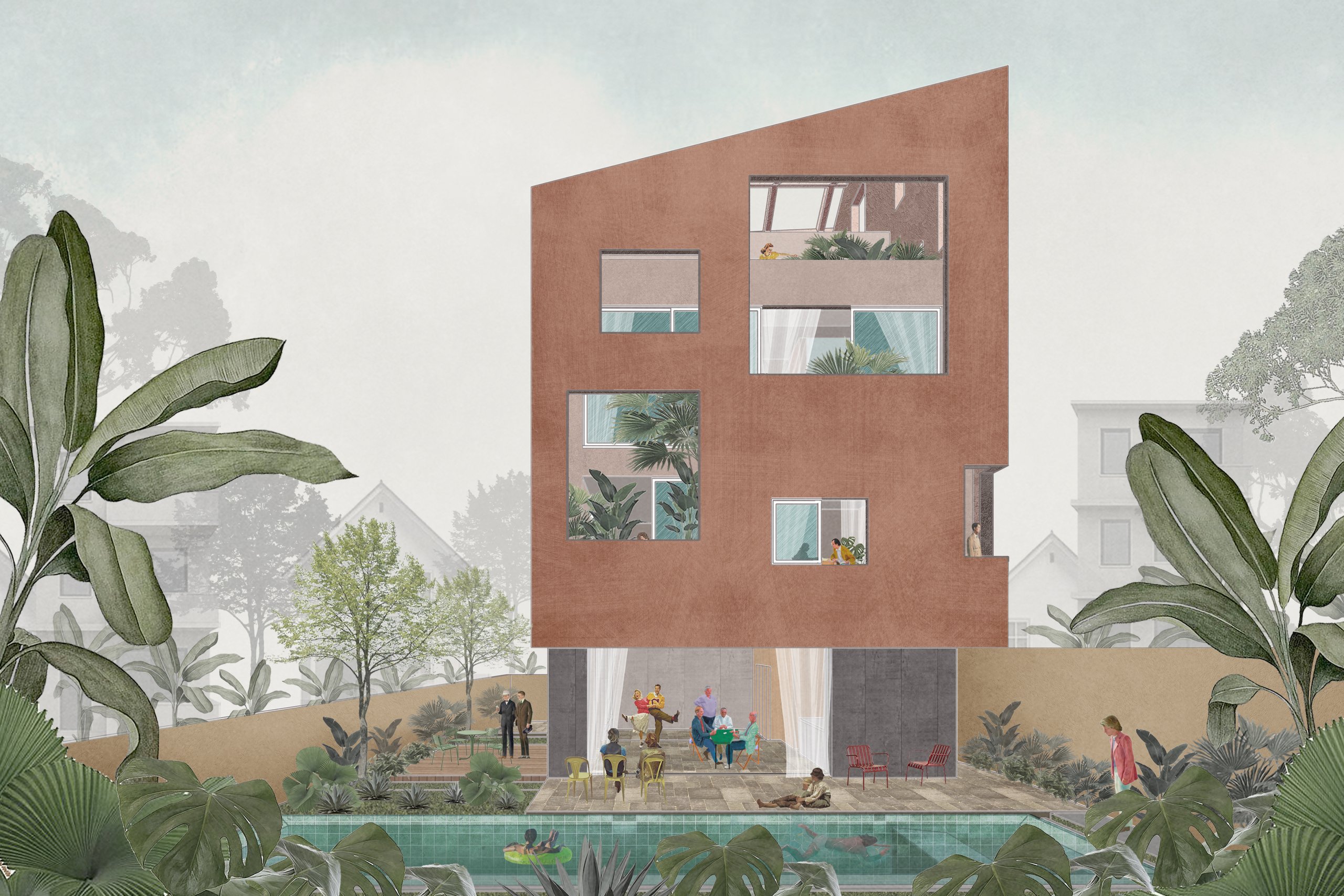 100 Windows by Inrestudio, Hanoi, concept diagram 2