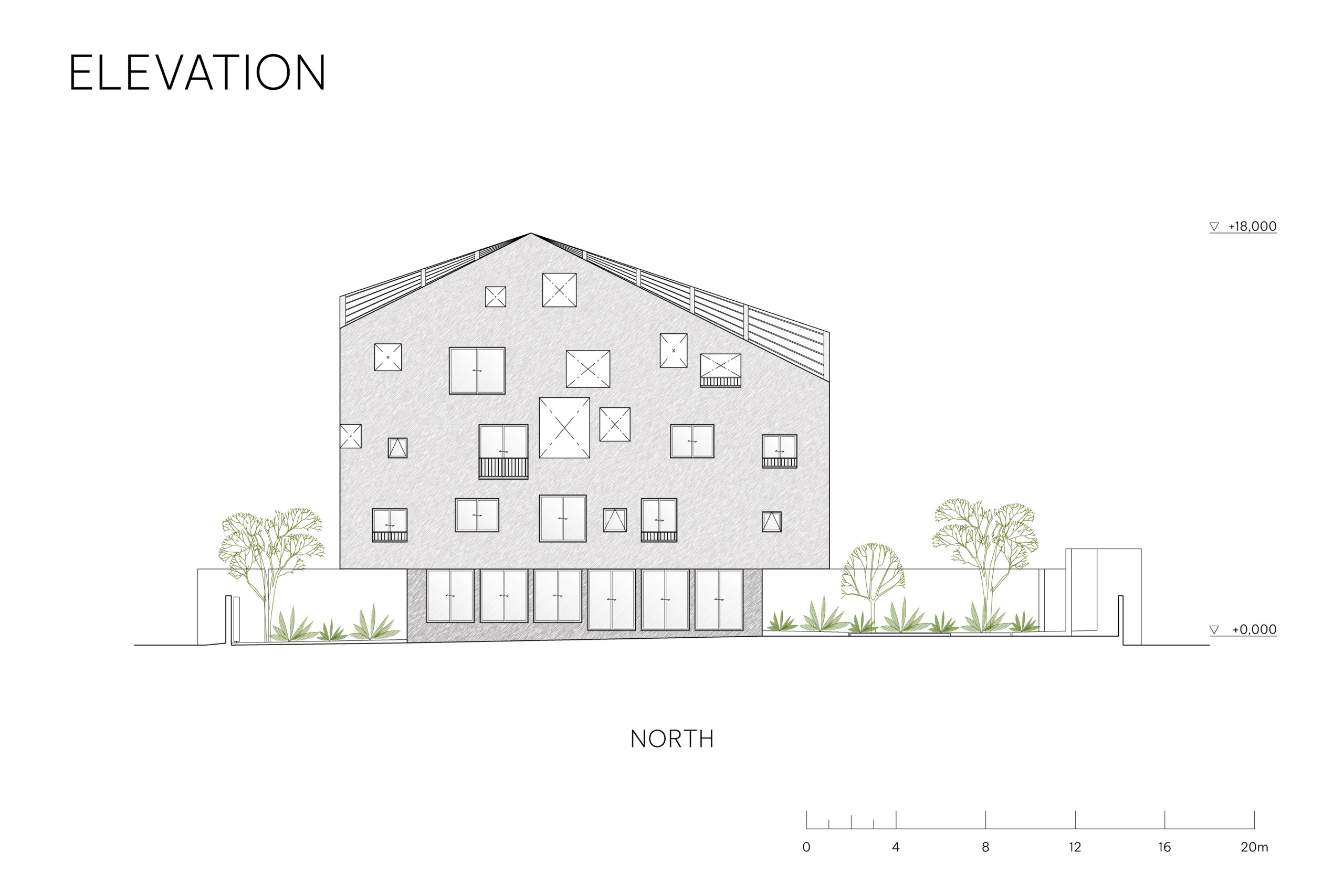 100 Windows by Inrestudio, Hanoi, elevation drawing 2
