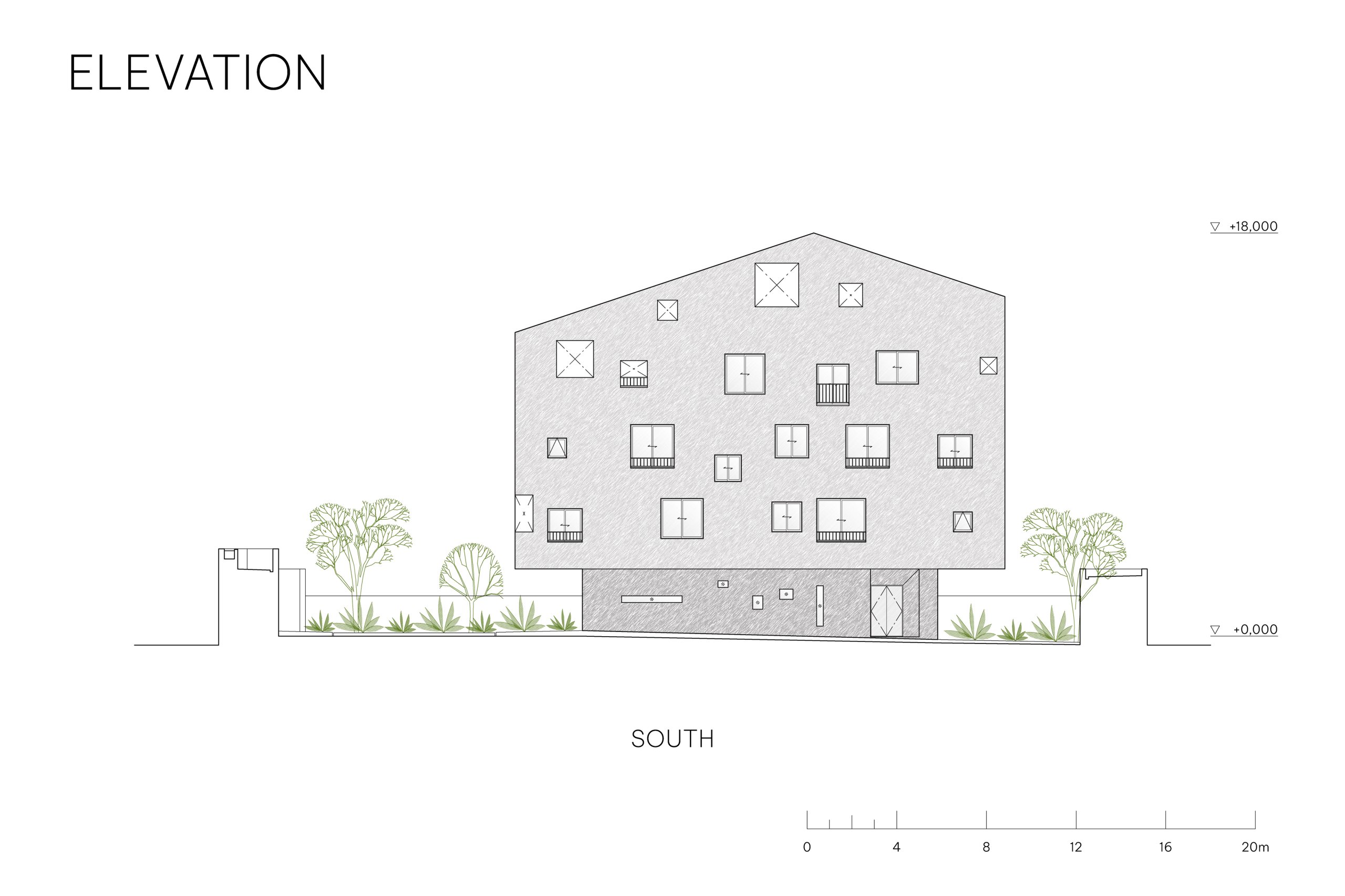 100 Windows by Inrestudio, Hanoi, elevation drawing 3