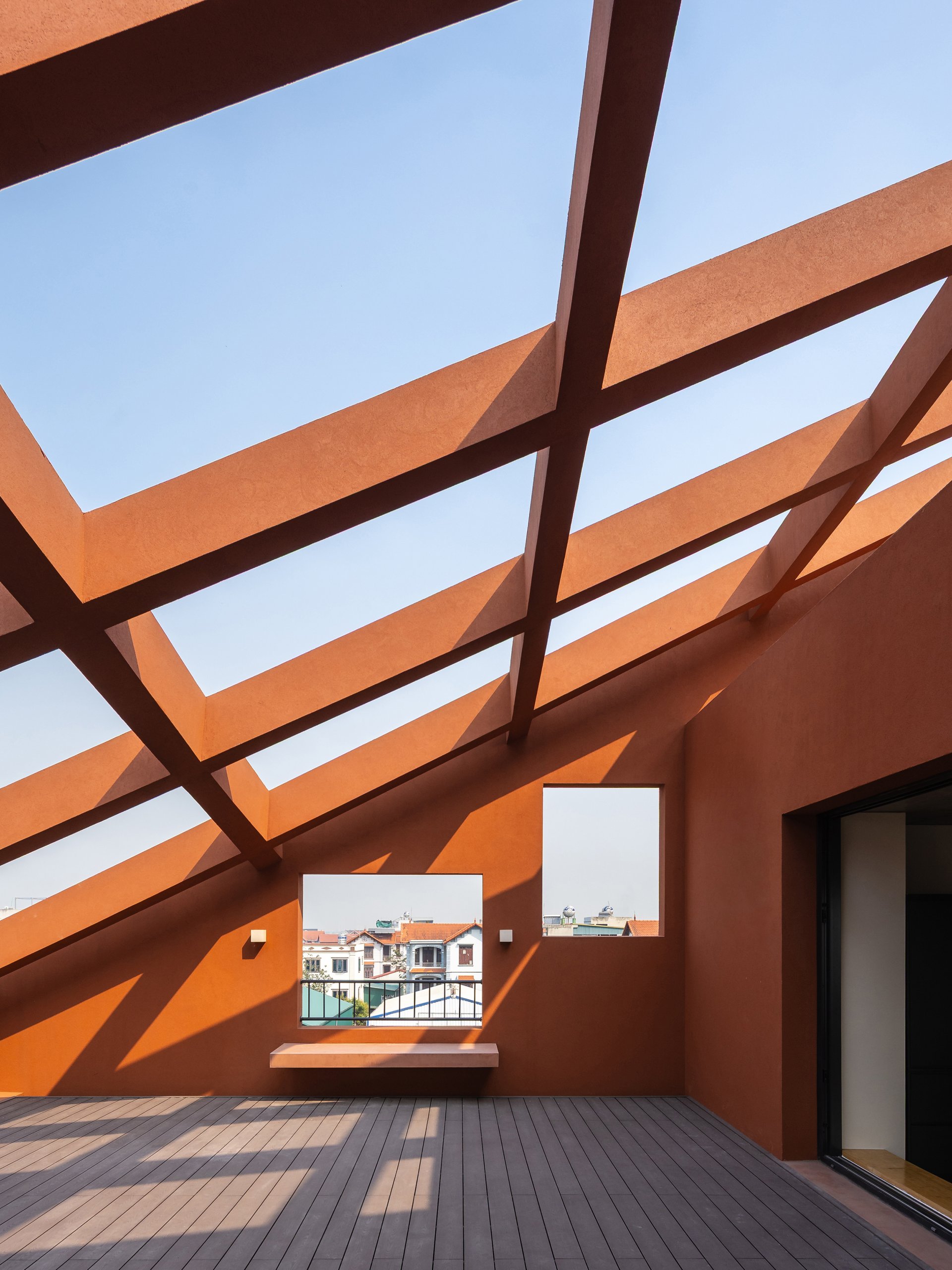 100 Windows by Inrestudio, Hanoi, terrace on the fourth floor