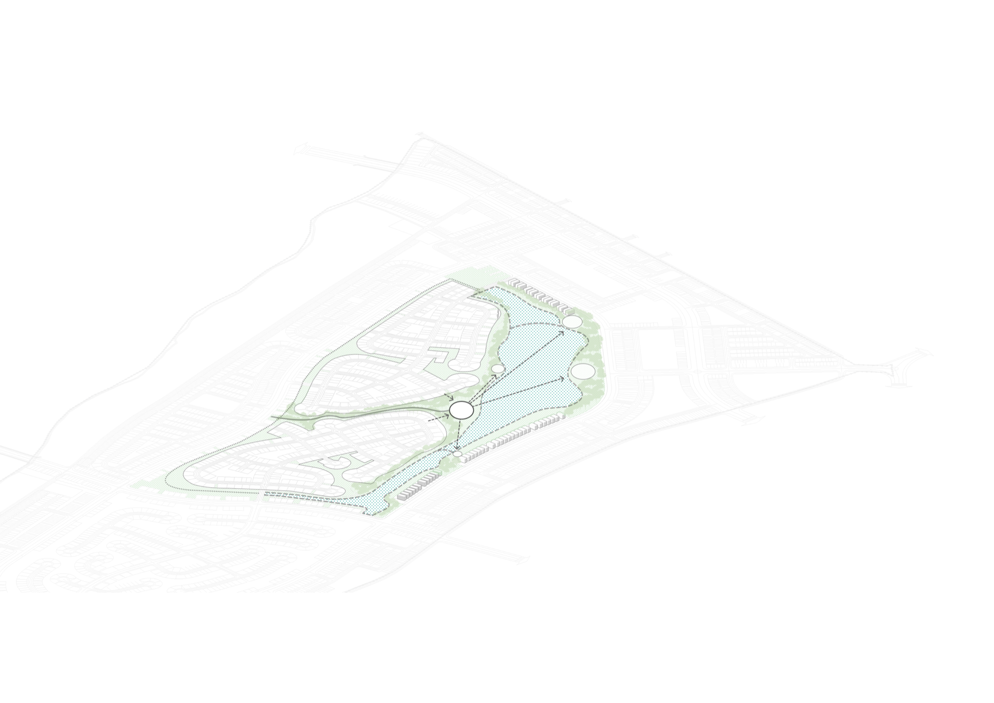 Diagram of the site within the Eco Retreat masterplan