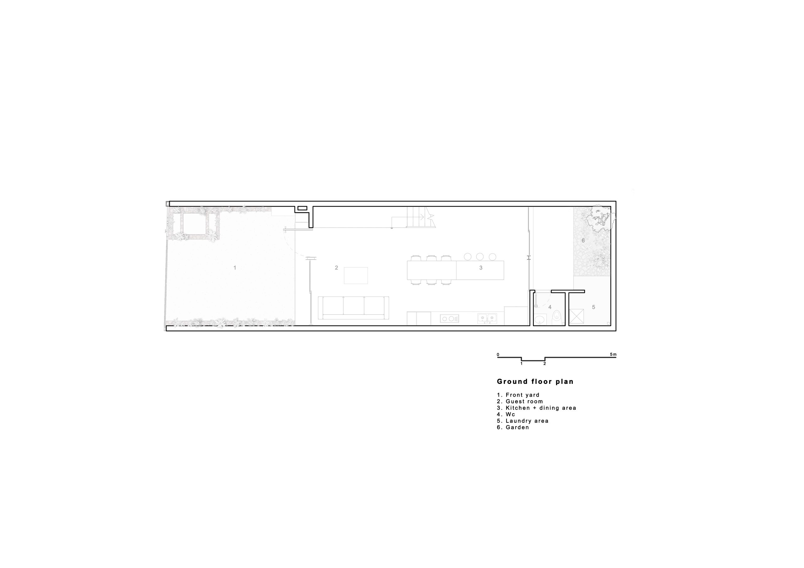 HK’S HOUSE, bản vẽ ground floor plan