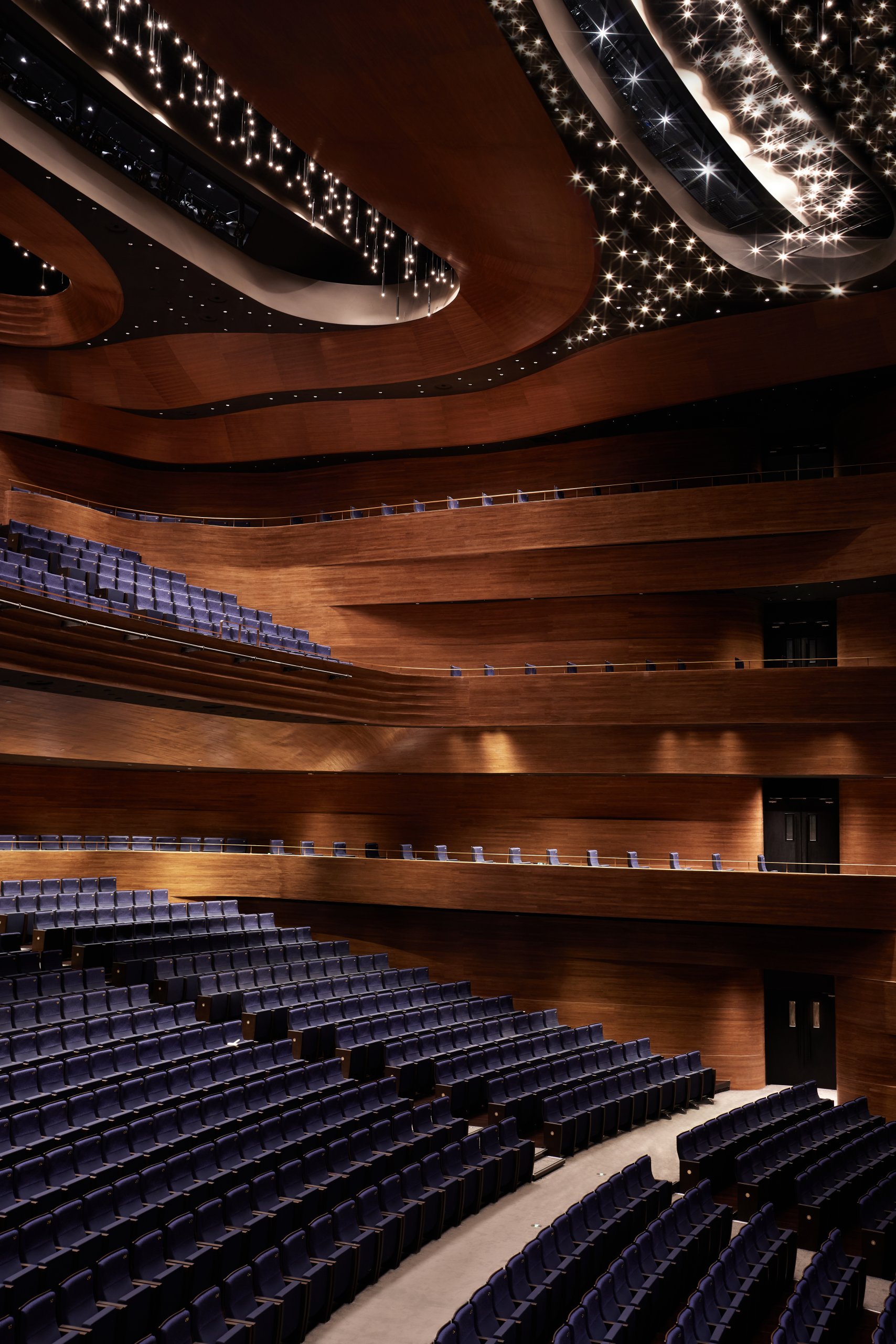 Opera auditorium balconies